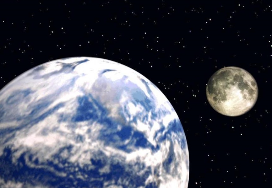 La terre et la lune
